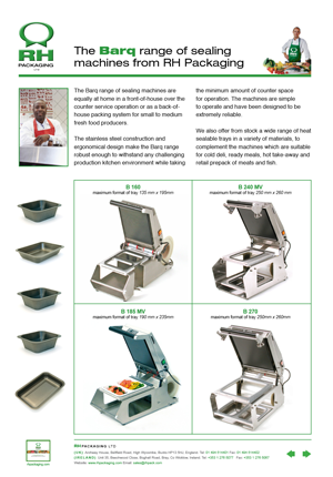 BARQ Sealing Machines - Brochure download